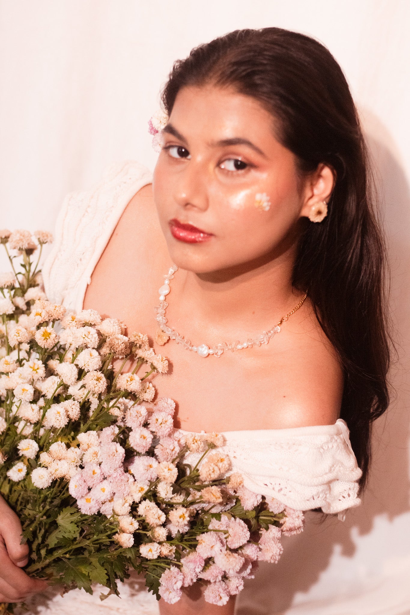 Ethereal Blossom Necklace and Earrings Set- Garden of Grace