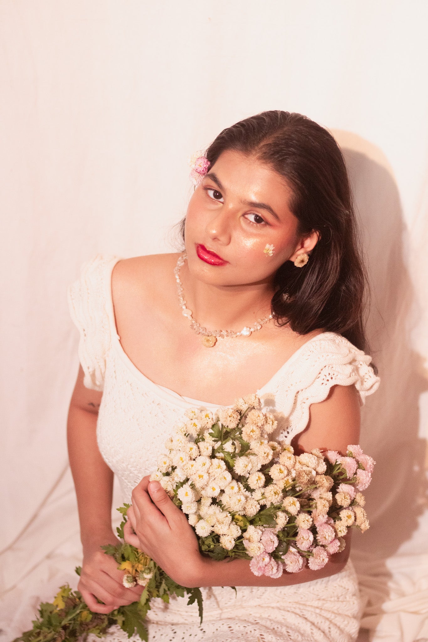 Ethereal Blossom Necklace and Earrings Set- Garden of Grace