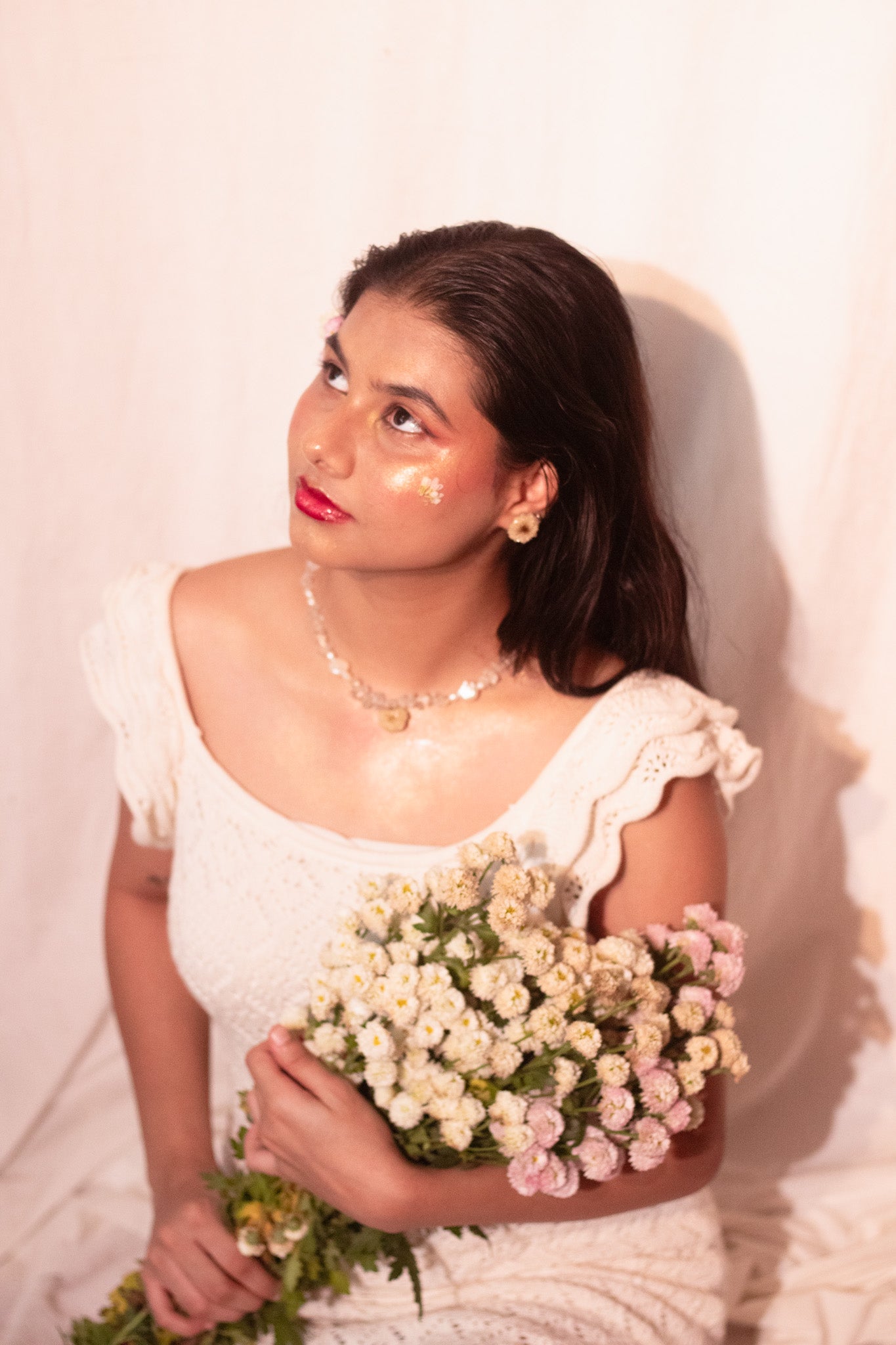 Ethereal Blossom Necklace and Earrings Set- Garden of Grace