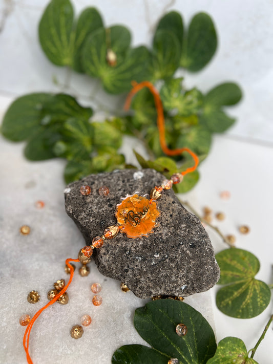 Bro Resin Rakhi- Orange