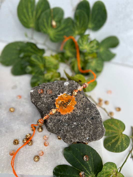 Bro Resin Rakhi- Orange