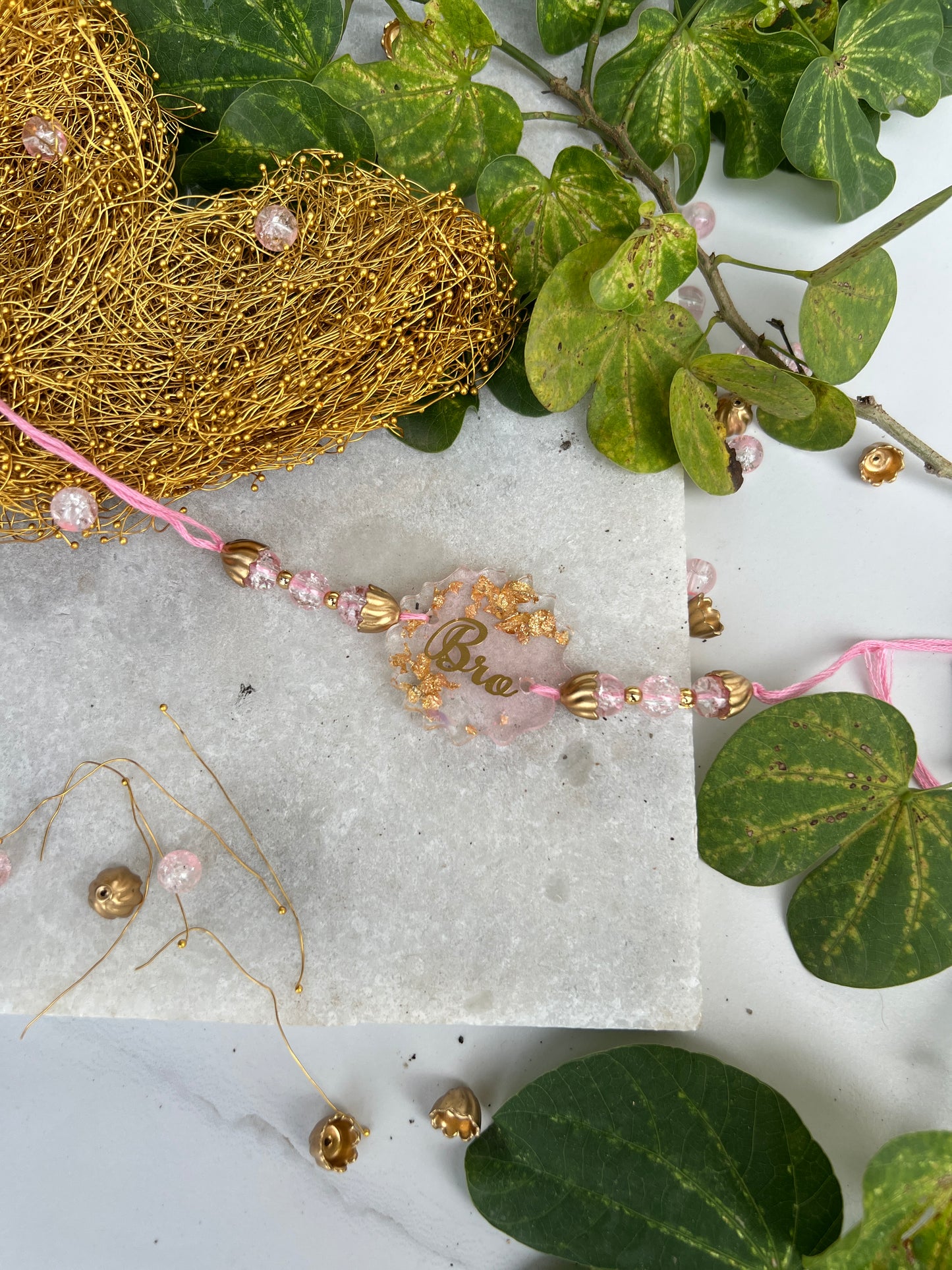 Bro Resin Rakhi - Pink