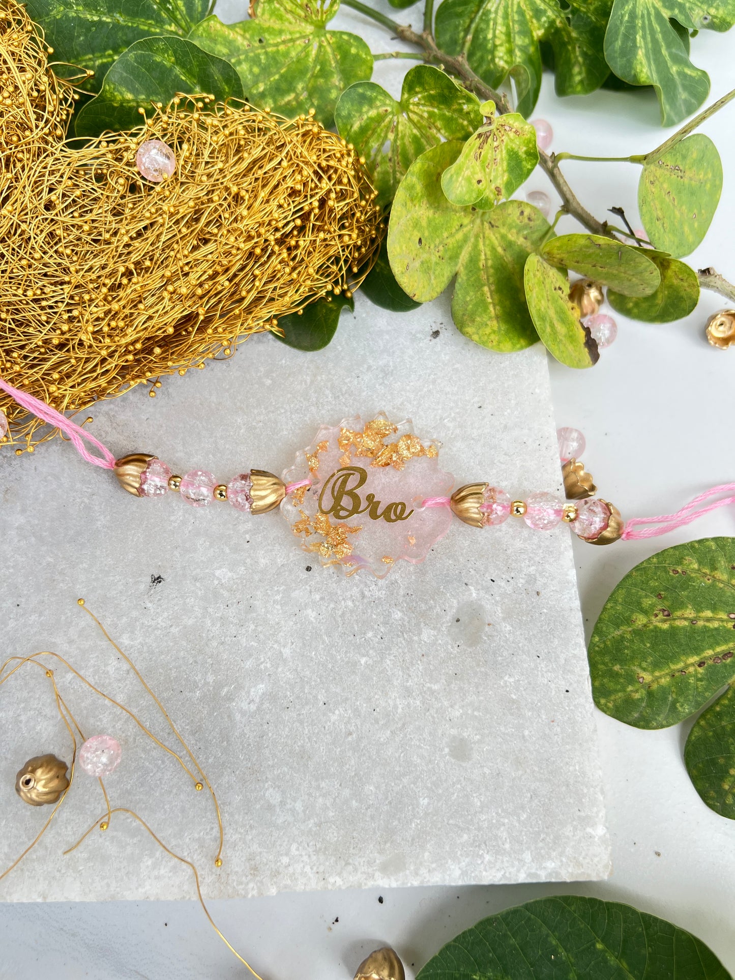 Bro Resin Rakhi - Pink