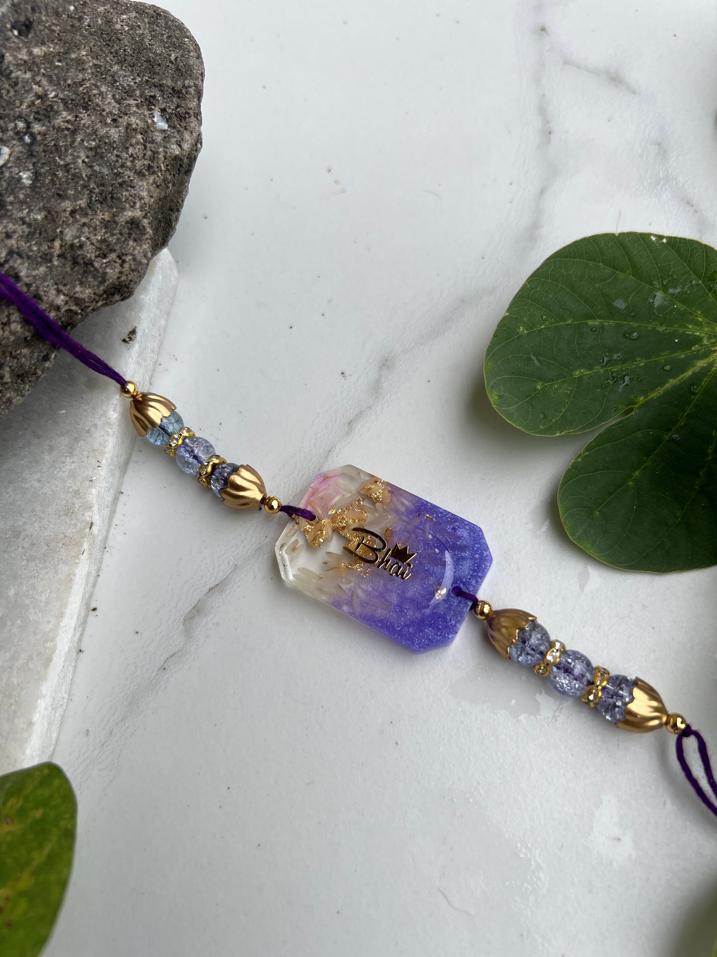 Bhai Resin Rakhi -Purple