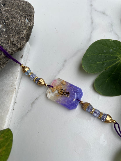 Bhai Resin Rakhi -Purple