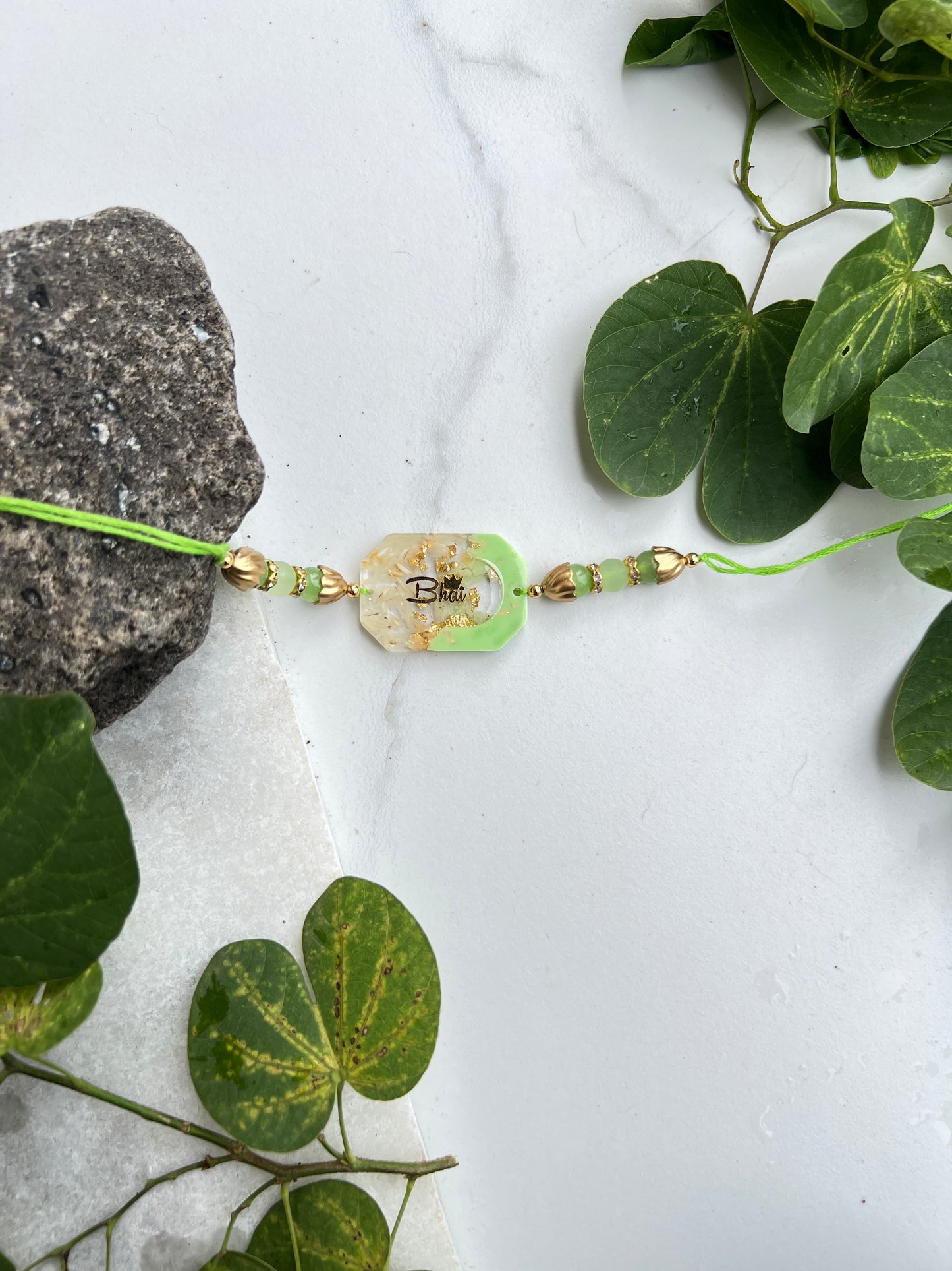 Bhai Resin Rakhi- Green