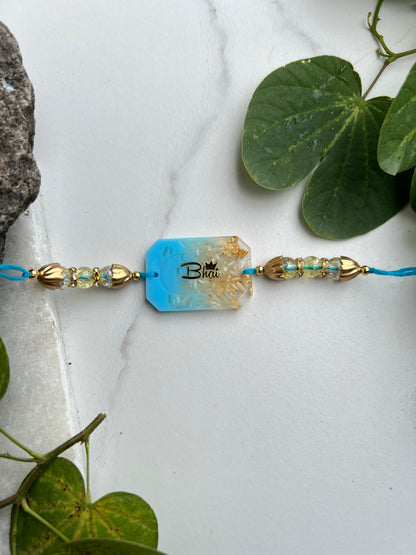 Bhai Resin Rakhi - Blue