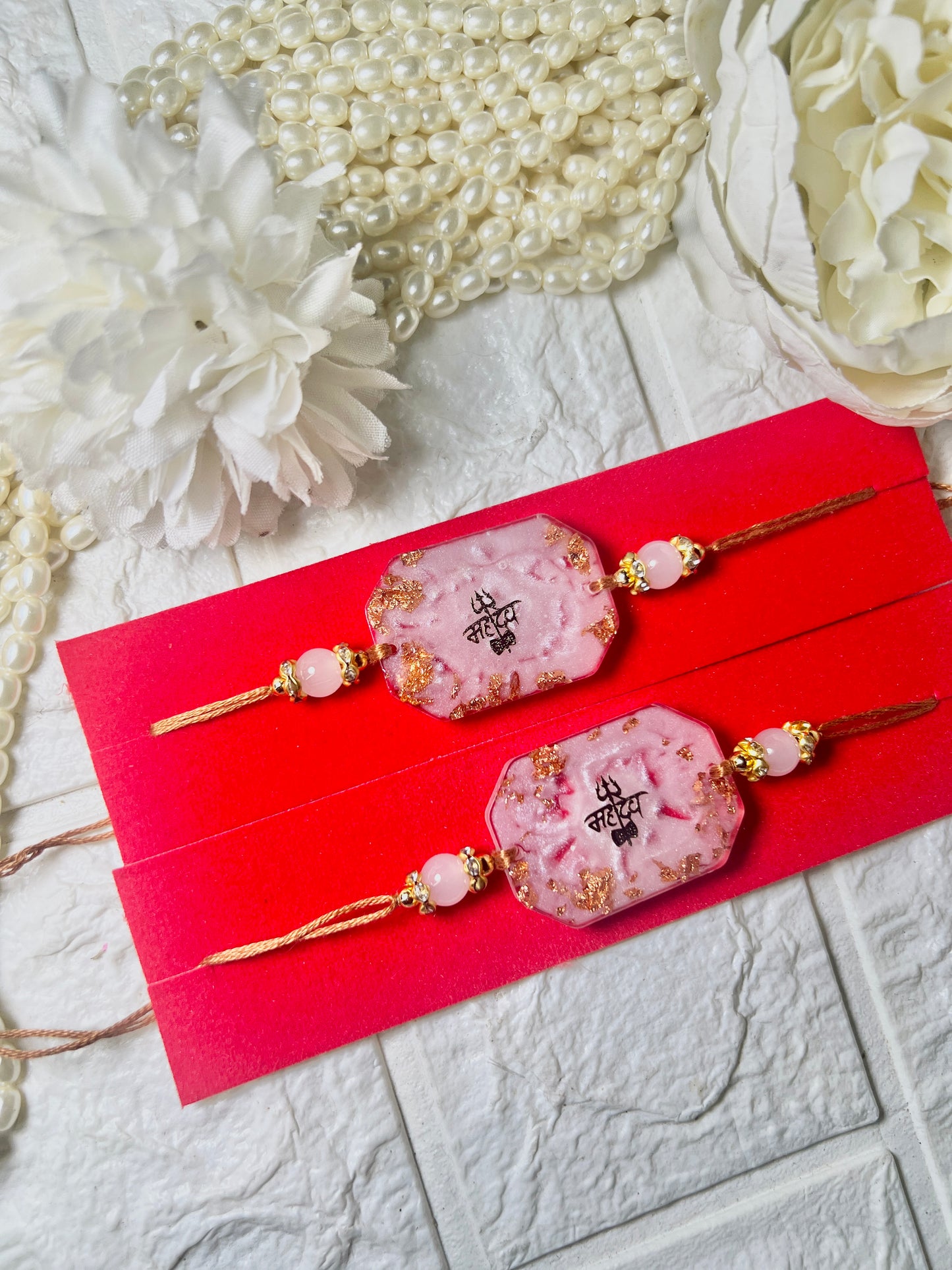 Divine Mahadev Resin Rakhi Set- Pack of 2