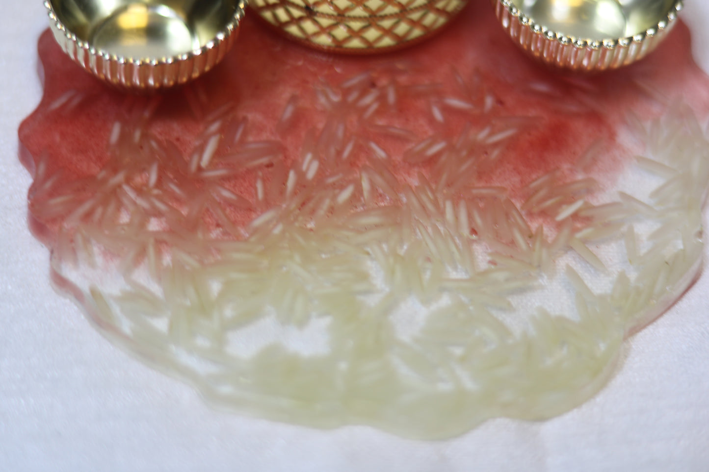 Graceful Resin Pooja Thali with Gold-Toned Bowls🌟🙏