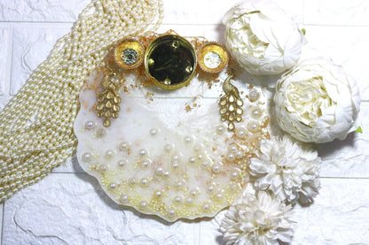 Royal Pearl Resin Pooja Thali