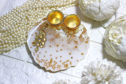 Royal Pearl Resin Pooja Thali- Mini