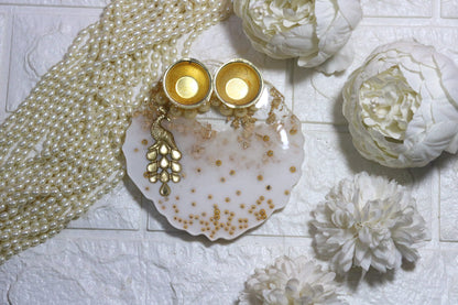 Royal Pearl Resin Pooja Thali- Mini