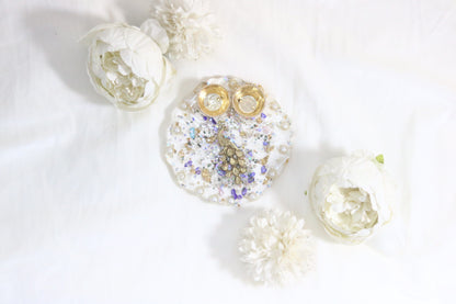 🙏  🌟"Exquisite Pearl & Gold Resin Pooja Thali – Elevate Your Rituals with Luxury"🙏  🌟