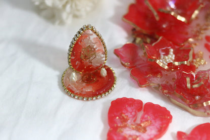"Festive Red Resin Pooja Thali Combo – Complete Your Rituals with Elegance"