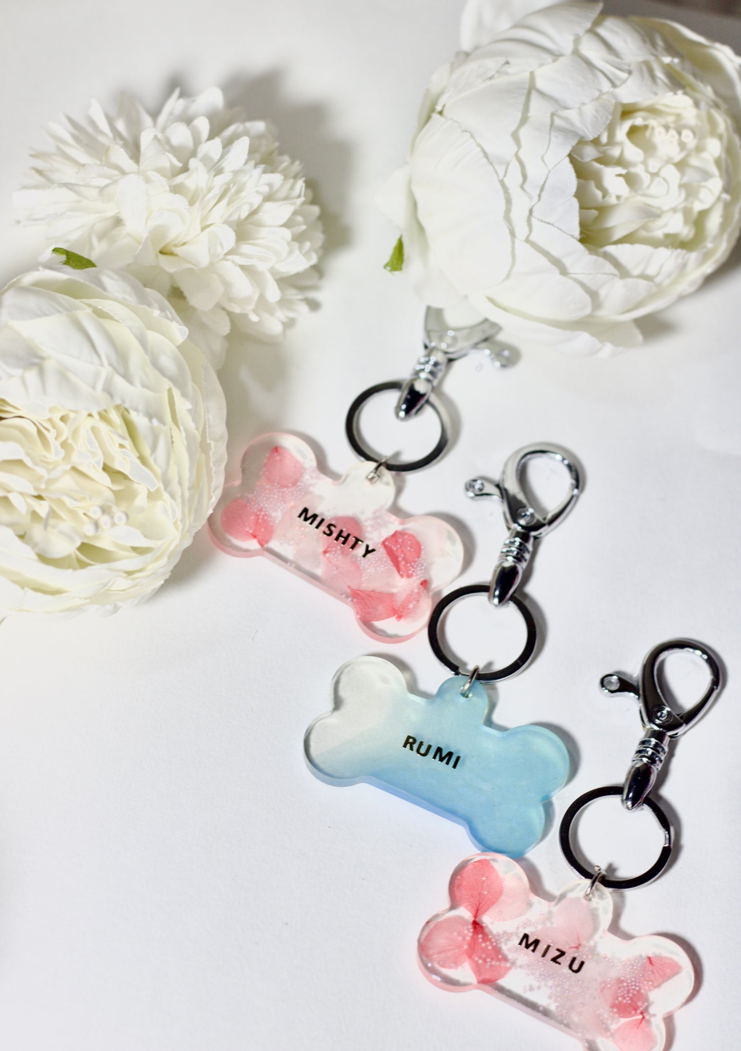 Petal-Perfect Resin Dog Tag 🌸