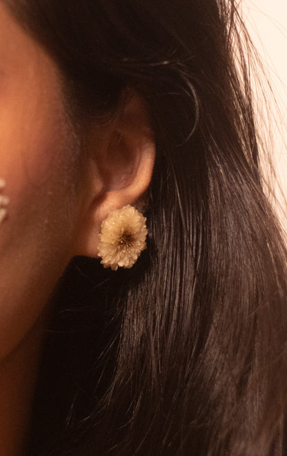 Golden Bloom Stud Earrings- Garden Of Grace