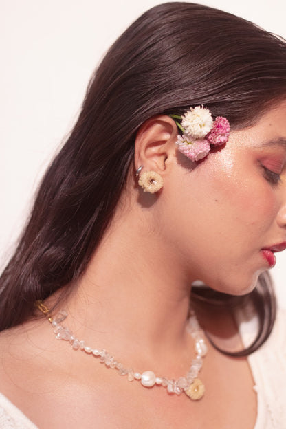Golden Bloom Stud Earrings- Garden Of Grace