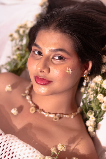 Golden Bloom Necklace and Earrings Set - Garden Of Grace