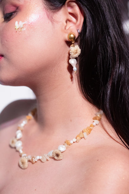 Golden Bloom Necklace and Earrings Set - Garden Of Grace