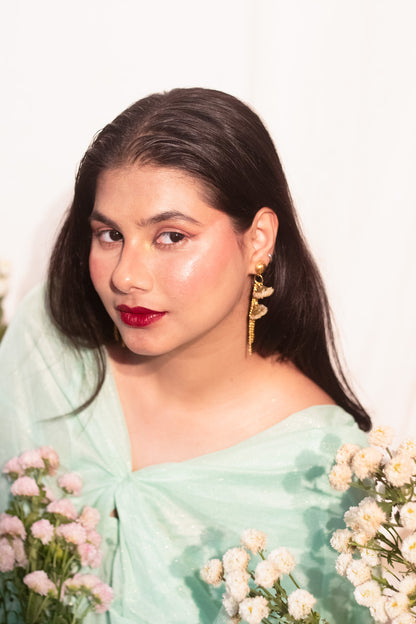 Golden Cascading Bloom Earrings- Garden Of Grace