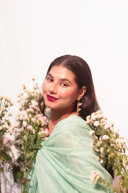 Golden Cascading Bloom Earrings- Garden Of Grace