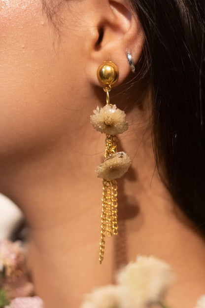 Golden Cascading Bloom Earrings- Garden Of Grace