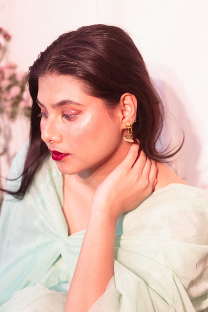 Golden Bloom Drop Earrings- Garden Of Grace