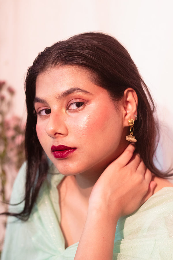 Golden Bloom Drop Earrings- Garden Of Grace