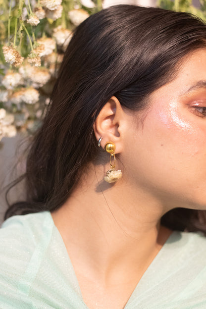 Golden Bloom Drop Earrings- Garden Of Grace