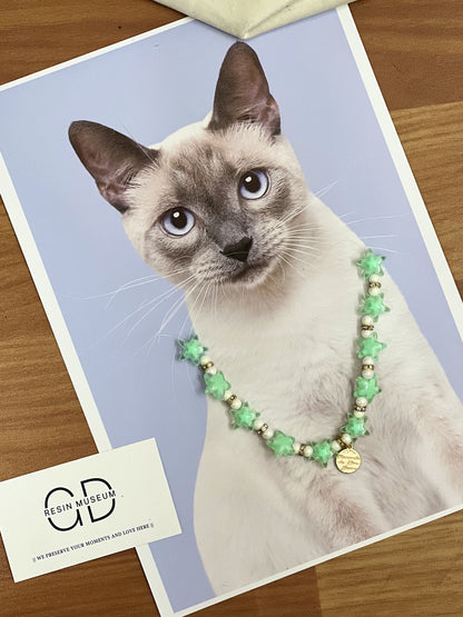 Luxury Pearl Necklace for Cats/Dogs – Elegant and Pet-Safe Design -Star Coin