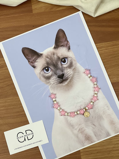 Luxury Pearl Necklace for Cats/Dogs – Elegant and Pet-Safe Design -Star Coin