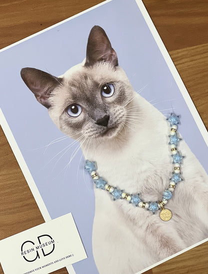 Luxury Pearl Necklace for Cats/Dogs – Elegant and Pet-Safe Design -Star Coin